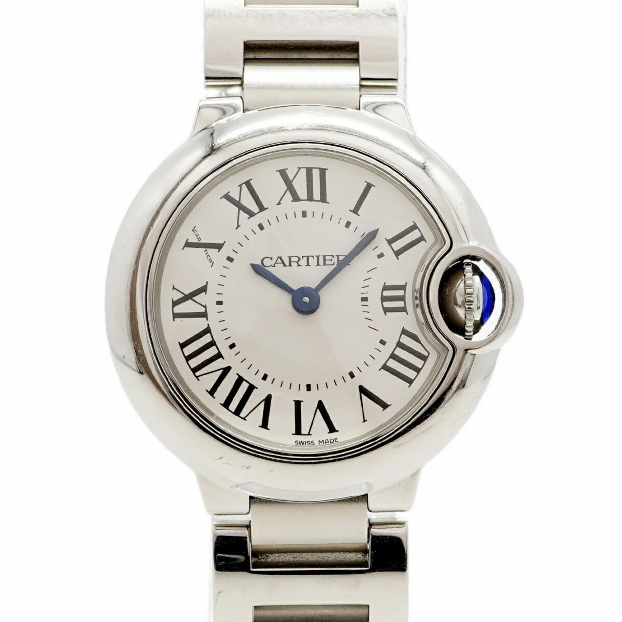 Cartier Ballon Bleu Sm W69010z4 Silver Dial Womens Watch